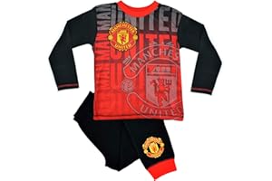 Manchester United Pyjama Officiel FC pour Enfants | Pyjama de Nuit pour Enfants du Club de Football