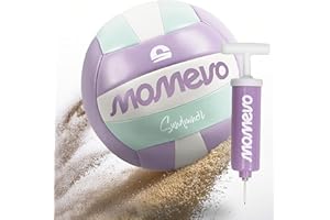 Momevo Sunsetter Pallone Pallavolo - Pallone Beach Volley, confermato DVV, misura ufficiale 5, superficie morbida in poliuretano, ideale come regalo