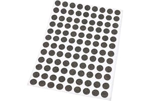 Adsamm® / 108 x feltrini autoadesivi ultrasottili/Marrone/ø 10 mm/Rotondo/piedini per mobili in feltro extra fine da 1.5 mm di spessore/pad protettivi per arredi