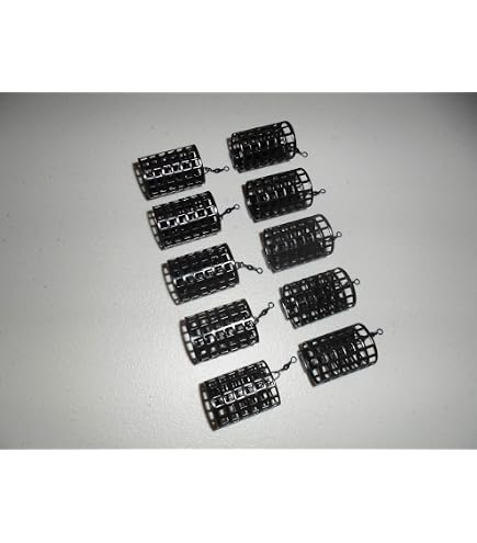 10 Cages à Amorce Carrées En Métal – 40 Grammes, Pour Pêche à La Carpe Et Au Feeder