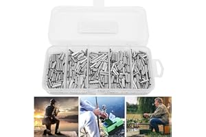 MUMISUTO 500PCS Manguito prensador de Doble Barril Individual, Mini Kit de Conector de Manguitos prensados ​​de Cobre Conector de Tubo de Cobre para Cable de línea de Pesca, para Accesorios de Equipo de Pesca