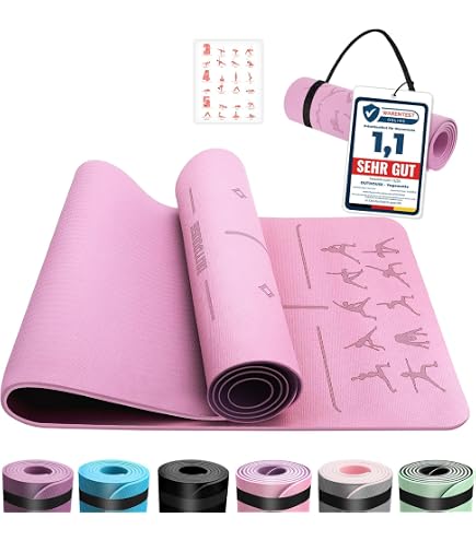 MOVIT® Tappetino da Yoga - Pieghevole, Antiscivolo, da Viaggio/Casa