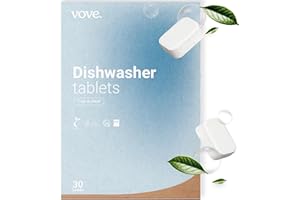Vove | 30 Premium Eco Dishwasher tablets | All-in-one formula | Plant-Based & Biodegradable | Plastic free | No Rinse Aid or Pre-Needed | Vegan & Cruelty-Free | Made in EU
