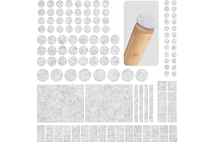 Seaforie Feltrini per Sedie e Mobili 134Pcs, Antiscivolo, Protezione Pavimenti in Legno, 4mm Spessore, Elimina Graffi e Rumore, Feltro Adesivo Forte per Mobili Pesanti，Grigio