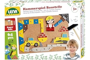 LENA Colorata Base Piatto 64-Pezzo Impostare per 3+ Anno Figli, Multicolore