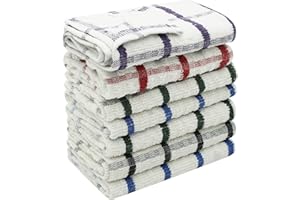 click2style 40 cm x 70 cm Terry 100% Cotton Tea Towels Set Kitchen Dish Cloths Cleaning Drying Pack of 12