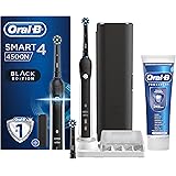 Oral-B Spazzolino Elettrico Ricaricabile Smart 4 4500 Nero, 2 Testine, 1 Custodia da viaggio, 1 Spazzolino +1 Dentifricio Pro