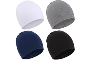 DRESHOW 4 Pezzi Unisex Bambino Berretti Neonato Ragazzi Ragazze Morbido Carino Cappello Nursery Berretto
