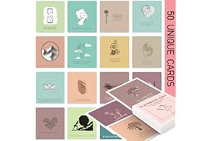 BRYTEFY 50 Affirmation Card for Women With 100 positive affirmation quotes, daily affirmation cards set. Self Care and Meditation Gift For Women. Empowering, Inspirational Affirmation for Stress Relief