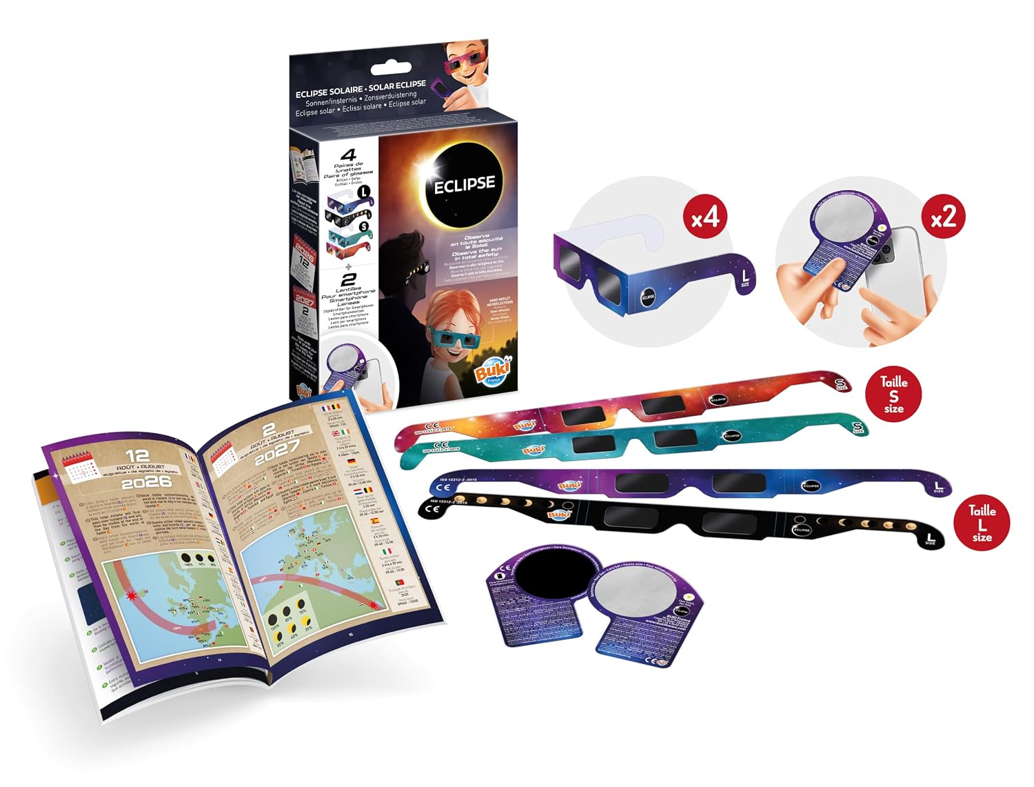 Buki Family Pack zonneverduistering bril