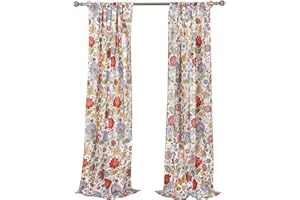 Greenland Home Astoria Curtain Panel Pair, 63-inch L, White