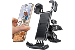 andobil 2025 Handyhalterung Fahrrad [ Top Verarbeitet ] 165 km/h Stoßfest [ 1s Einhandbedienung ] Universal Handyhalterung Motorrad 360° Handyhalter Fahrrad für iPhone 16/15/14 Pro Max Samsung S25