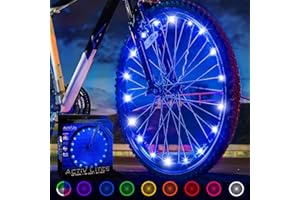 Activ Life Luces LED para Ruedas de Bicicletas Baterías Incluidas. Obtén un 100% de Brillo y Visibilidad Desde Todos los Ángulos para una Máxima Seguridad y Estilo (Conjunto para 1 Rueda)
