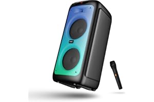 boAt Partypal 390/400 Speaker w/ 160 W Signature Sound, Karaoke with 2 Microphone Input Ports, Up to 6 hrs Playtime, EQ Modes, TWS Mode, Bluetooth v5.3, AUX & USB Type-C Port, Space Black