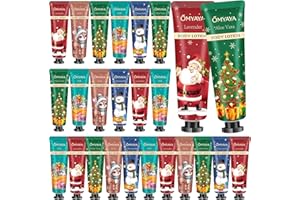 FONTOEN crema corpo 25 pezzi, set regalo da donna, creme corpo profumate 5 fragranze regalo donna, Crema corpos set idratante pelle secca o normale, Calendario regalo di Natale dell'Avvento