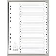 Exacompta - Ref MWDA-ZZ - Mylar Printed Indices - For Use WithA4 Documents, Pre-Punched, 160gsm White Card with Reinforced Plastic Tabs, FSC-Certified - 20-Part Dividers (A-Z)
