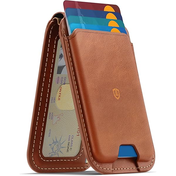 WIIUKA Portemonnee voor heren, leer, slank design met RFID-bescherming, handgemaakt, portemonnee, portemonnee, bruin, Vintage
