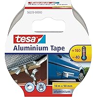 tesa Aluminium Klebeband / Selbstklebendes Aluminiumband für Reparaturen von metallischen Oberflächen / 10m x 50mm