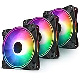DeepCool CF120 PLUS, PC Ventilateur de Boîtier, ARGB LED PWM 120mm (Triple Pack)