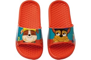 REQUETEGUAY Tongs Patrouille canine pour plage ou piscine | Flip-Flop Patrouille canine | Sandales Paw Patrol pour enfants | Sandales Chase et Rubble