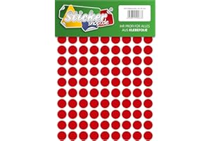 WP KLEBEPUNKTE Klebepunkte aus PVC Folie, wetterfest, Markierungspunkte Kreise Punkte Aufkleber (20 mm, rot)