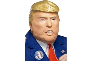 Smiffys President Mask, Nude Latex, Full Overhead, Icons & Idols Fancy Dress, Adult Dress Up Masks