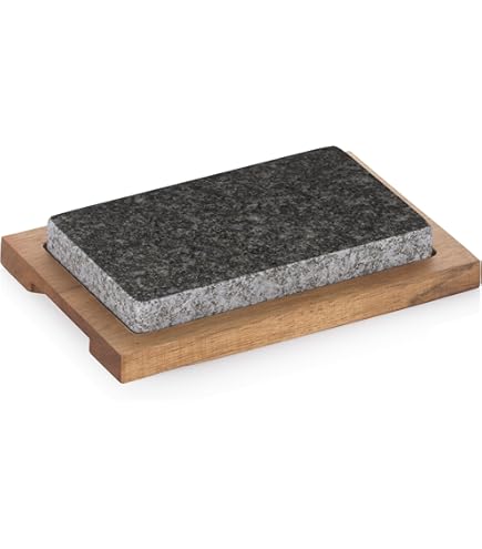 Grillade Pierre Volcanique Pierre De Lave Pour Barbecue - Plaque De Cuisson 37x19x2cm Pour Viande, Poisson Et Légumes Au Four Ou Au Grill Pierre à Griller Pour Viande