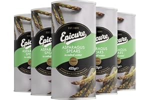 Epicure Tinned Green Asparagus Spears, Delicious Quiche and Pizza Ingredients, 425 g (Pack of 12)