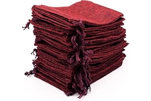 Leeyunbee 30 szt., 10 x 15 cm, torby z juty, woreczki lniane, torba na prezent wielokrotnego użytku, torby z juty ze sznurkiem, na biżuterię, prezent urodzinowy, na Boże Narodzenie, ślub, DIY