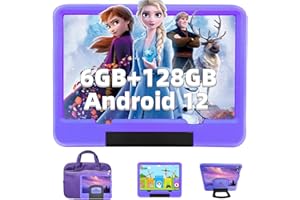 OUZRS Tablet 10 Pulgadas Android 12, 6GB RAM 128GB/TF 1TB ROM, Tablet 5Ghz+2.4Ghz WiFi,8-Core,Cámara 8+5MP 1920 * 1200 FHD, Función AI, Control Parental, Educativos,Play Store,Tablet WiFi con Funda