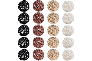 HAOBIN Palline In Rattan Palline Di Vimini In Rattan Sfere Di Vimini Ornamentali 3 Cm Artigianato Fai Da Te,Floreale Soggiorno Decorazione Della Festa Nuziale (B)