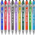 Chrisfall 10 Pieces Ballpoint Pens Office Inspirational Quotes Snarky Screen Touch Stylus Pen Encouraging Scriptures, Black Ink Employee Appreciation Gifts Bulk (Vivid Color,Negative Verse)