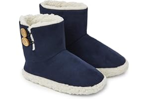 DUNLOP Chaussons Homme Hiver, Pantoufles Homme Confortable, Chausson Botte Montant Mémoire de Forme, Cadeau Original