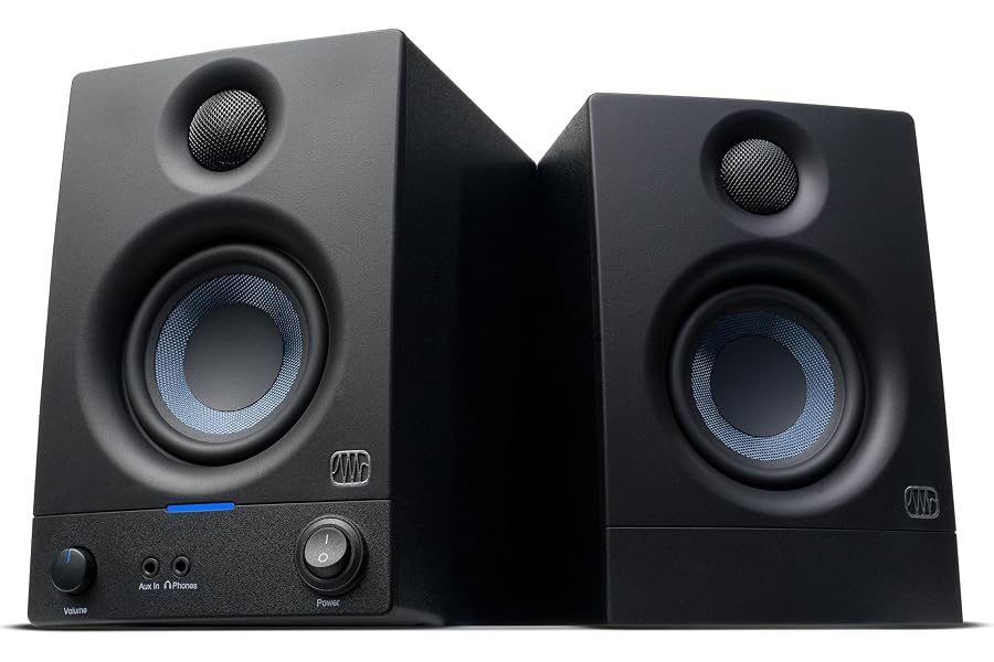 PreSonus Eris 3.5 Gen 2, Altavoces Activos de Escritorio 3.5" para Multimedia, Juegos, Producción Musical de Calidad Estudio,