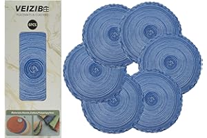 VEIZIBEE Tappetini da Tavolo，Resistente al calore intrecciato Pizzo Tovagliette da Pranzo Tappetini da Pranzo Lavabili Antiscivolo Rotondi Cucina Tavolo da Pranzo Stile Europeo (Blu, 30cm)