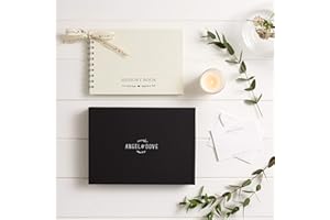 ANGEL & DOVE Gift Boxed A5 Ivory Memory Book & Gift Card for Funeral, Remembrance, Condolence, Celebration of Life