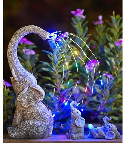 Garden Mile Ornamento Da Giardino Mucca Delle Highlands Con Luce Solare LED – Impermeabile, Cambio Colore, Poliresina (36x21x19 Cm) - 3