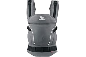 manduca First - Marsupio regolabile e versatile per neonati e bambini (3,5-20 kg) - Marsupio per bambini con trasporto anteriore, laterale e posteriore, Grigio