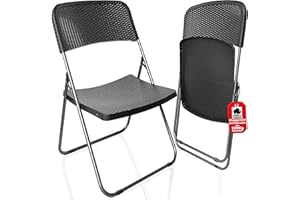 ‎BIGDEAN BigDean 2 Stück Klappstuhl Rattan Optik – Campingstuhl belastbar bis 200kg – wetterfester Gartenstuhl Balkonstuhl Campingstuhl klappbar