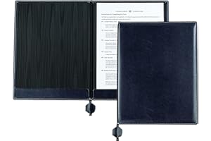 ‎DELMON VARONE - FINE LEATHERGOODS MADE IN GERMANY DELMON VARONE - Urkundenmappe in DIN A4 mit schwarzer Kordel aus veganem, nachhaltigem Eco Kunstleder (blau)- Dokumenten-Mappe mit 2 Einsteckleisten für Unterlagen, Dokumente, Zeugnisse & Urkunden