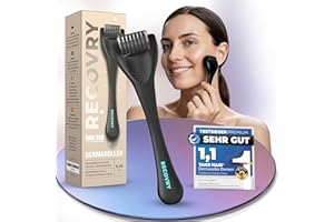 ‎TAKE HAIR ENDLICH WIEDER VOLLES HAAR RECOVRY Dermaroller 0,5 mm – 192 echte Nadeln aus chirurgischem Edelstahl, Porenverfeinerung & Anti-Aging – Microneedling Roller Gesicht für zuhause, Narbenroller, Micro Needling, Derma Roller