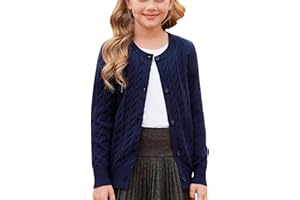 GRACE KARIN Mädchen Strickjacke Cardigan Langarm Pullover Kinder Bolero Herbst Winter Strickwaren