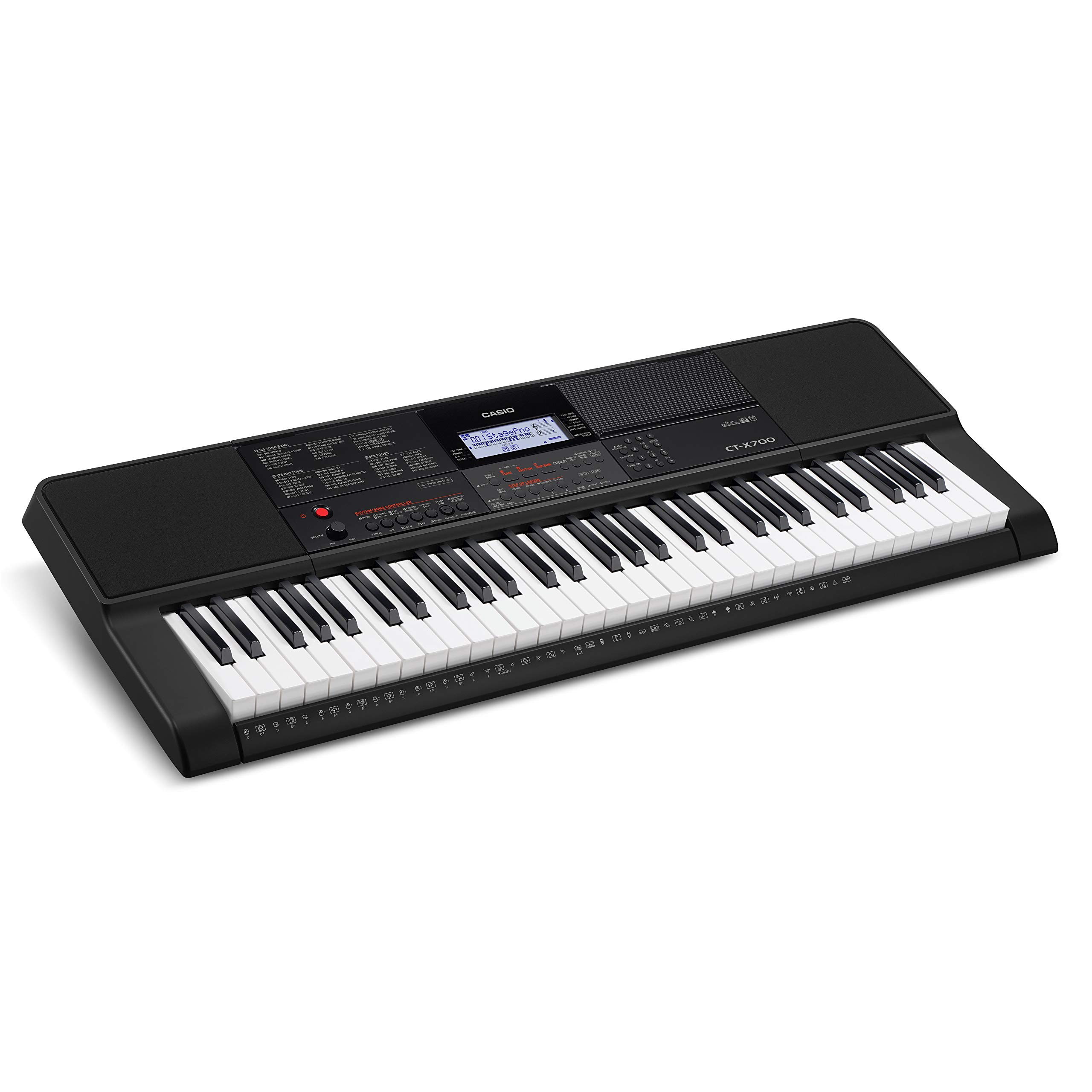 Casio CT-X700 61-Key Touch Sensitive Portable Keyboard with Carry Case (Black) - Image 6