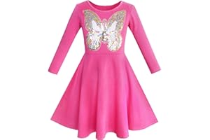 Sunny Fashion Girls Dress Owl Ice Cream Butterfly Sequin Everyday Dress Age 7-14 Years