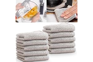 HOIDOKLY Strofinacci multiuso in filo metallico, asciugamani, per strofinare e pulire, per superfici umide e asciutte, non graffiano (10 pezzi)