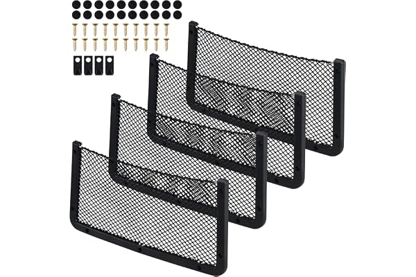 Filet Rangement pour Voiture 4 PCS, 42 x 21CM Volume élevé Filet de Rangement de Coffre, Multifonctionnel Sac Pocket Organizer de Voiture pour Ustensiles, Camping-Cars, Bateaux, Maison