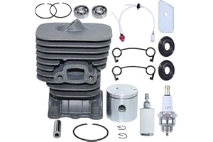 Adefol Cilindro Pistón Kit de 35 mm para Husqvarna 128C 128CD 128L 128LD 128R con Filtro de Aire, Línea de Filtro de Combustible, Bujía, Cojinete de Cigüeñal, Repuestos 545008082