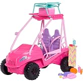 Barbie Mysteries: Beach Detectives oyun seti, oyuncak plaj arabası ve plaj sandalyesi ile havlu dahil 10'dan fazla aksesuar, 