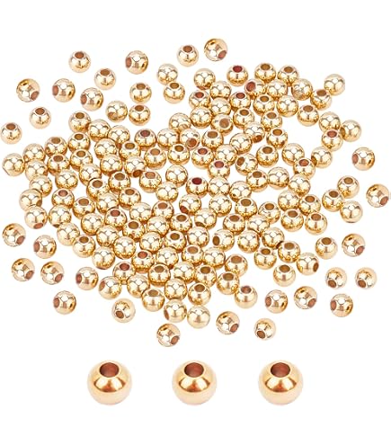 300 Stück 18K Vergoldete Messing Scheibenperlen – Flache Goldene Heishi Perlen Für Schmuck DIY