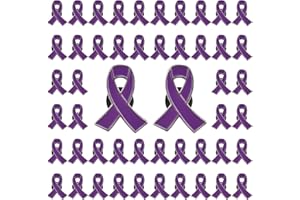 CRAFFANCY Pin de cinta morada, 50 pines de solapa para concienciación sobre la violencia doméstica con cierre de silicona, broche de esmalte de lupus para decoración
